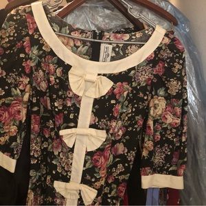 Vintage 80s floral dress
